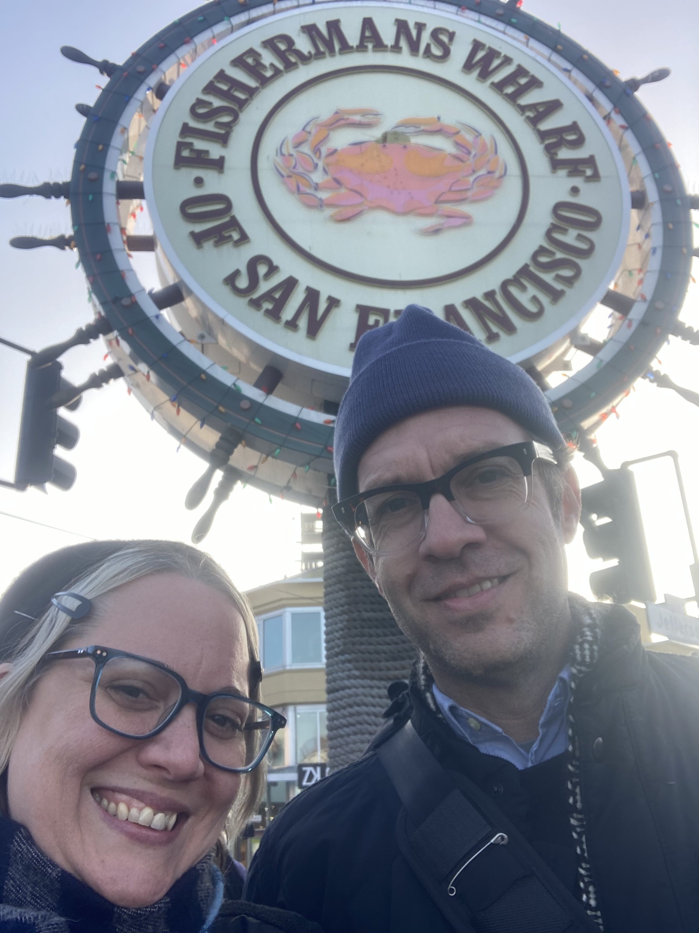 A photo of Jeff and I at Fisherman's Wharf in San Francisco. 